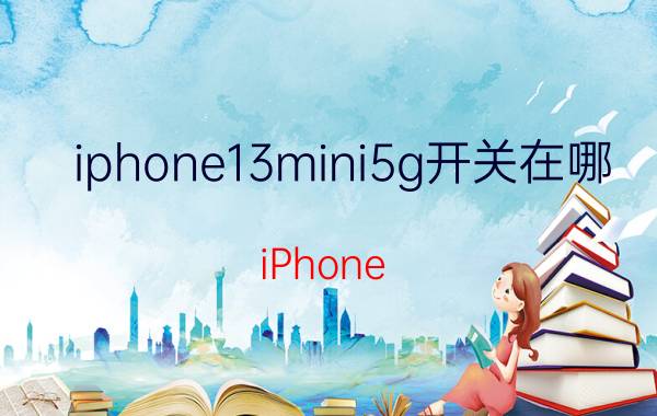 iphone13mini5g开关在哪 iPhone 13 mini 5G开关位置